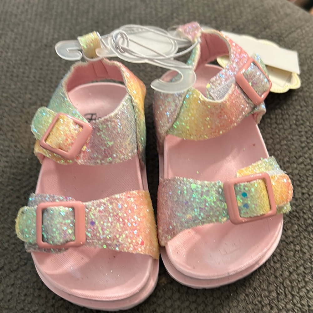 First steps prewalk girl glitter, sandals